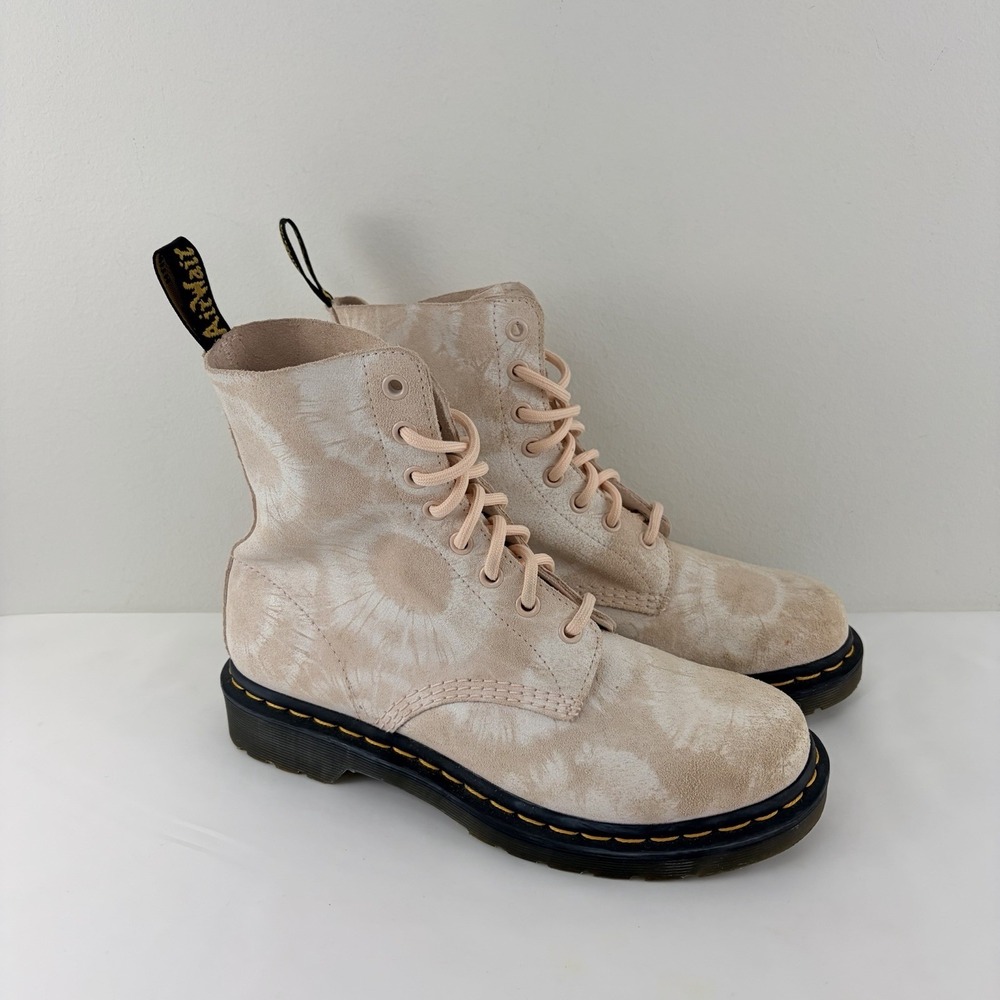 Dr. Martens 1460 Pascal Tie Dye Suede Boots Women's US 8 EU 39‎ Beige